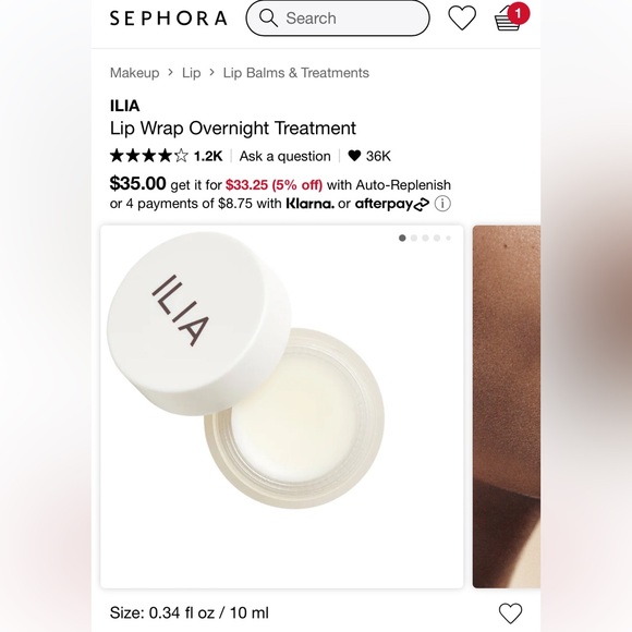 ILIA Lip Wrap Hydrating Mask 10ml - Picture 5 of 9